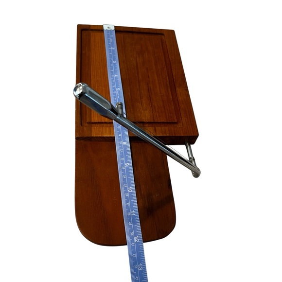 Vintage MCM Cheese Slicer Cutter Board with Japanese Wooden - Picture 6 of 7